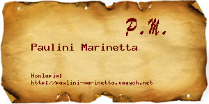 Paulini Marinetta névjegykártya